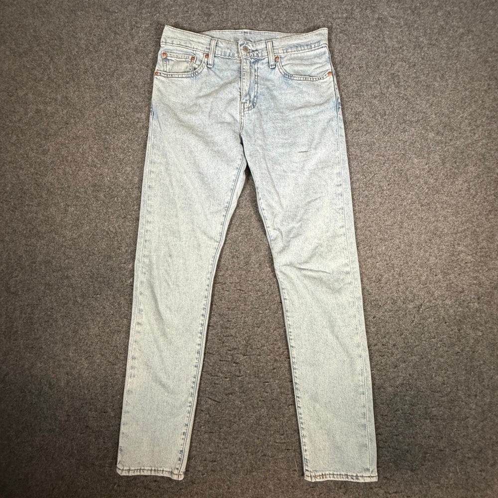 Levis Premium 512 Slim Taper Jeans Mens 29x32 Light Wash Blue Cool Performance